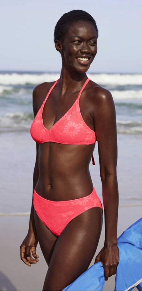 Dames - Bralette bikini (2-dlg. set) - neon pink