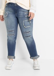 Boyfriend jeans met destroyed details, RAINBOW