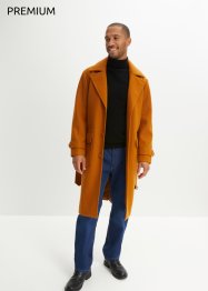 Lange jas in wollen look met ceintuur, bpc selection
