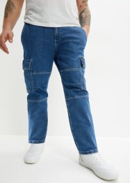 Loose fit cargo stretch jeans, straight, RAINBOW