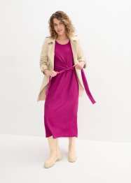 Jersey midi jurk met knoopdetail en structuur, bpc bonprix collection