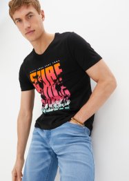 T-shirt van biologisch katoen, slim fit, RAINBOW
