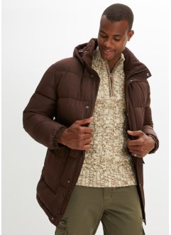 Gewatteerde jas met afneembare capuchon van gerecycled polyester, bpc bonprix collection