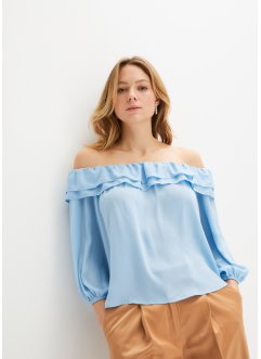 Carmen blouse van gerecycled polyester, BODYFLIRT
