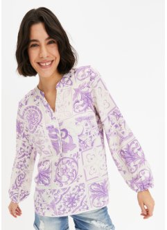 Gedessineerde blouse van satijn, BODYFLIRT