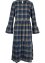 Wijd uitlopende midi jurk van flanel met volants, bpc bonprix collection