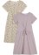 Meisjes jersey jurk van biologisch katoen (set van 2), bpc bonprix collection