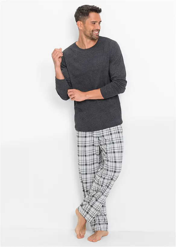 Pyjama met biologisch katoen en lange mouwen, bonprix