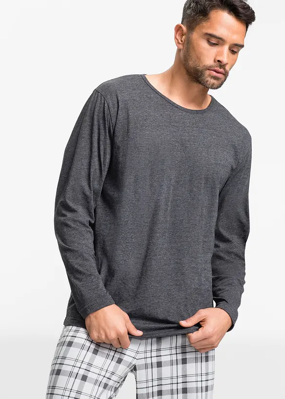 Pyjama met biologisch katoen en lange mouwen, bonprix