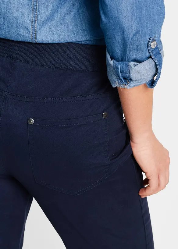 Twill broek van elastisch katoen, bonprix