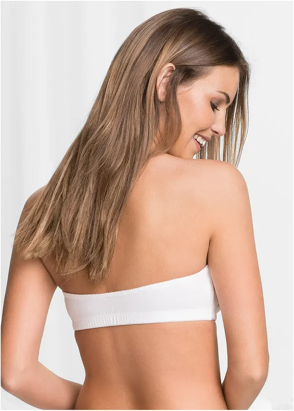 Bandeau bh (set van 2) met biologisch katoen voor cup A & B, bonprix