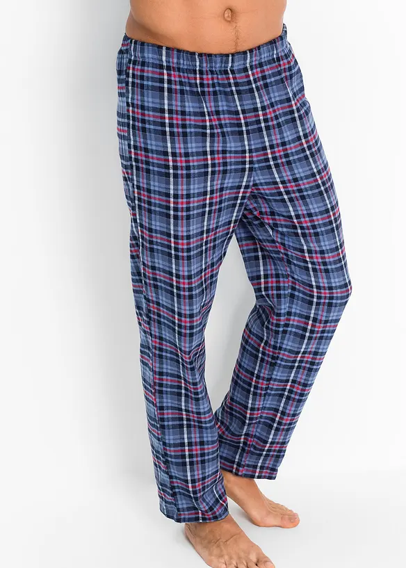 Flanellen pyjama met lange mouwen en knoopsluiting, bonprix