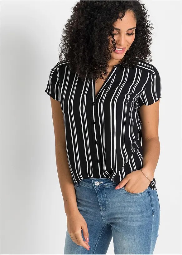 Blouse van viscose met korte mouwen, bonprix