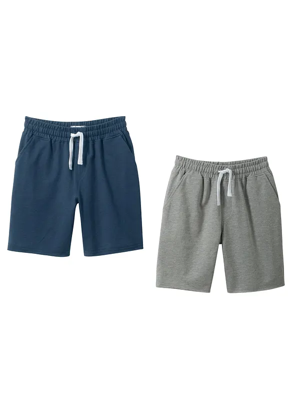 Sweat bermuda in een zachte katoenmix (set van 2), bonprix