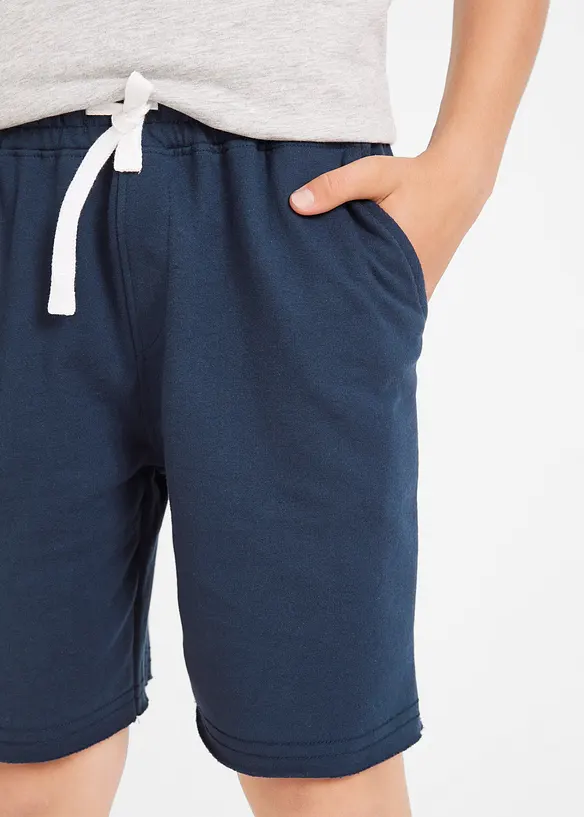 Sweat bermuda in een zachte katoenmix (set van 2), bonprix