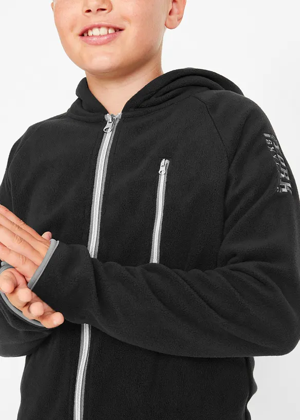 Fleece vest met contrasten, bonprix