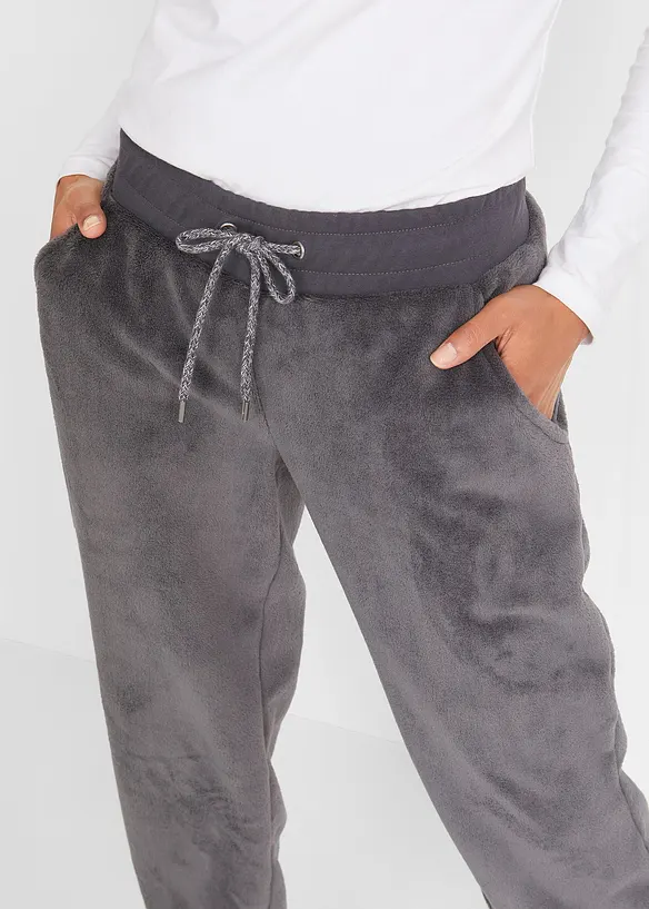 Fleece joggingbroek met comfortabele band, bonprix
