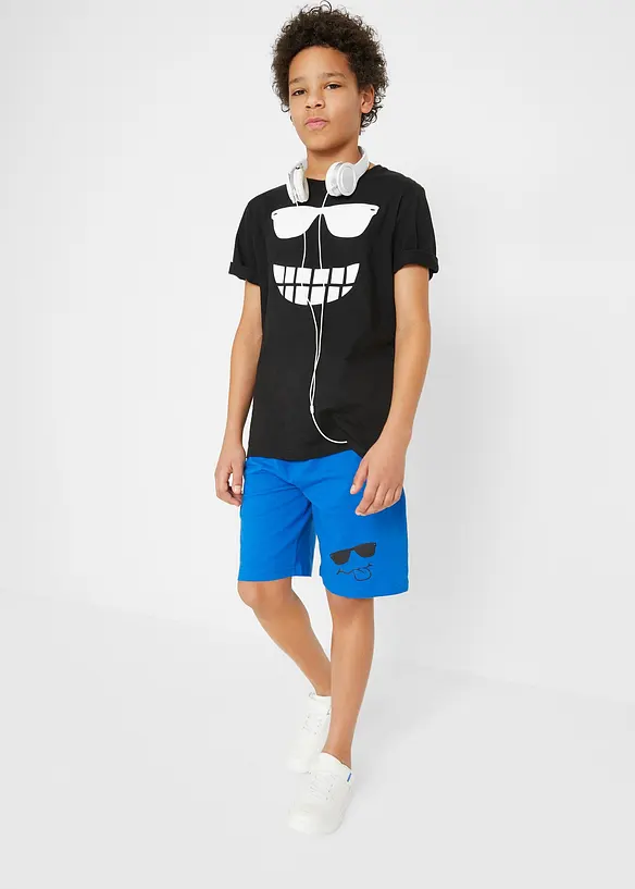 Jongens shirt en korte broek van biologisch katoen (2-dlg. set), bonprix