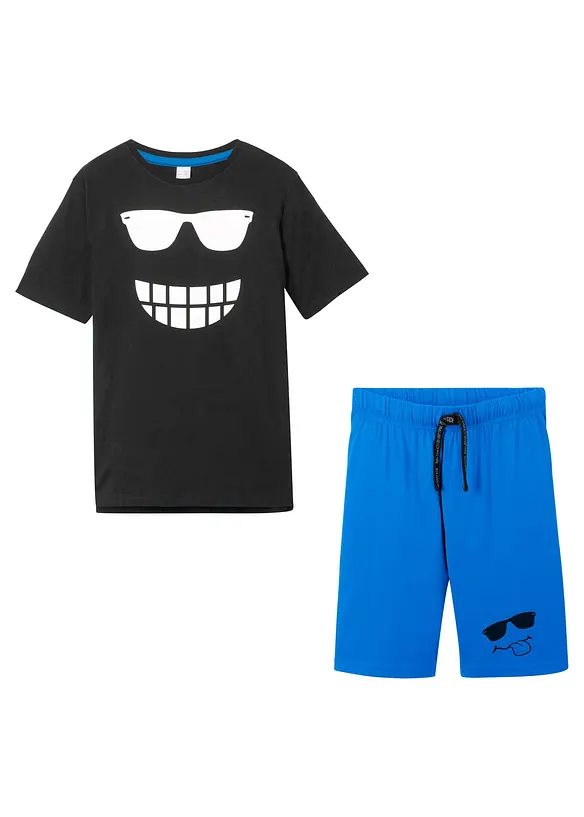 Jongens shirt en korte broek van biologisch katoen (2-dlg. set), bonprix
