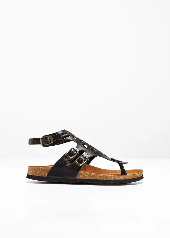 Teensandalen van leer, bonprix