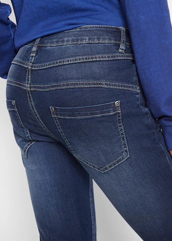 Bootcut stretch jeans, mid waist, bonprix