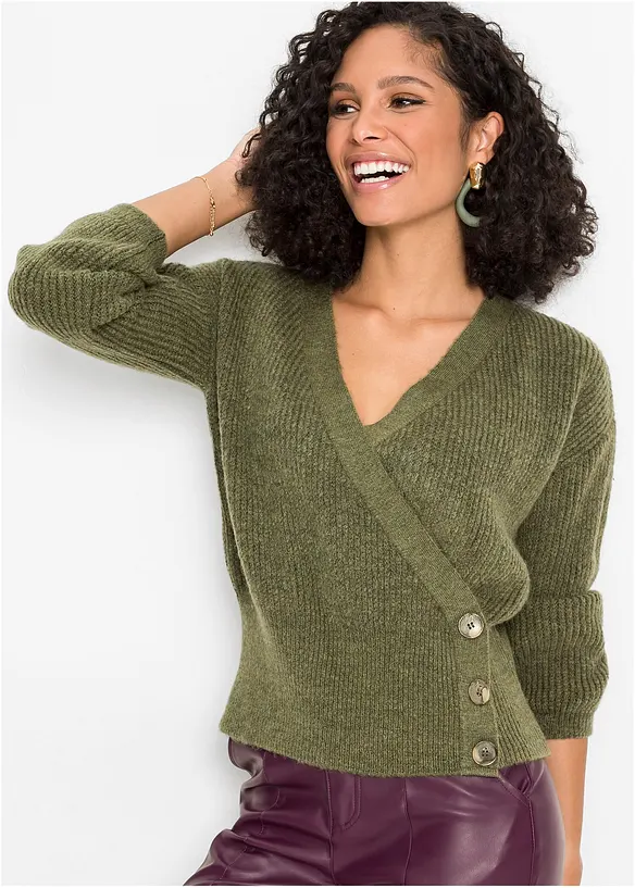Oversized trui in wikkellook, bonprix