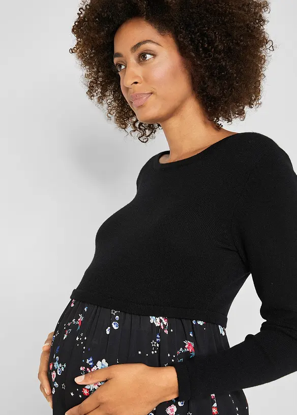 Zwangerschapsjurk van knitwear en viscose, bonprix