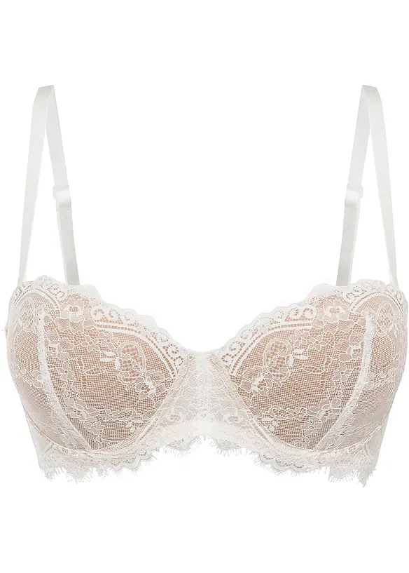 Strapless balconette bh van zachte kant, bonprix