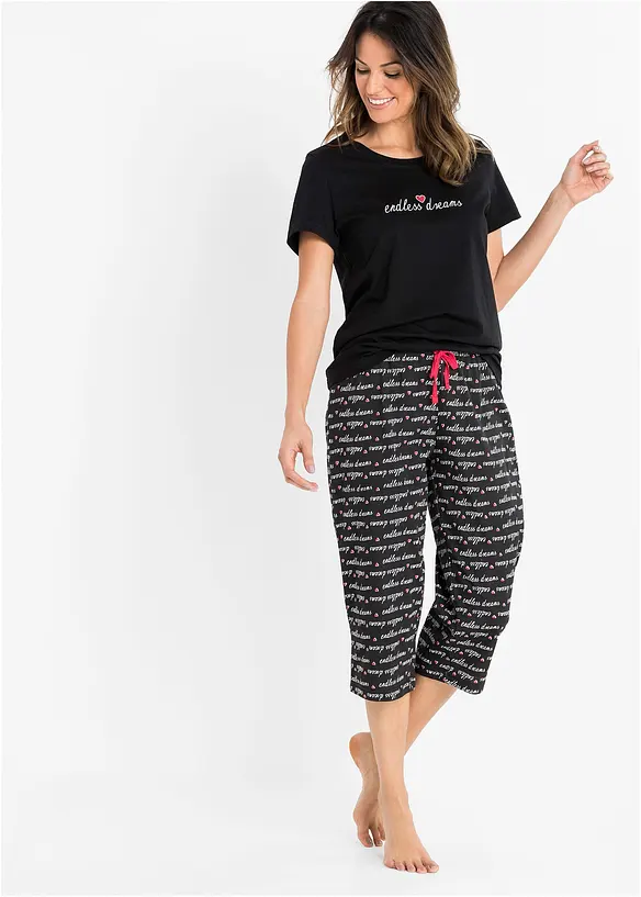 Capri pyjama van puur katoen, bonprix