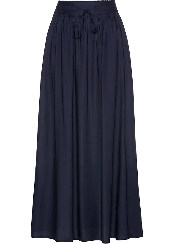 Maxirok van viscose met comfortband en strikkoordjes, bonprix
