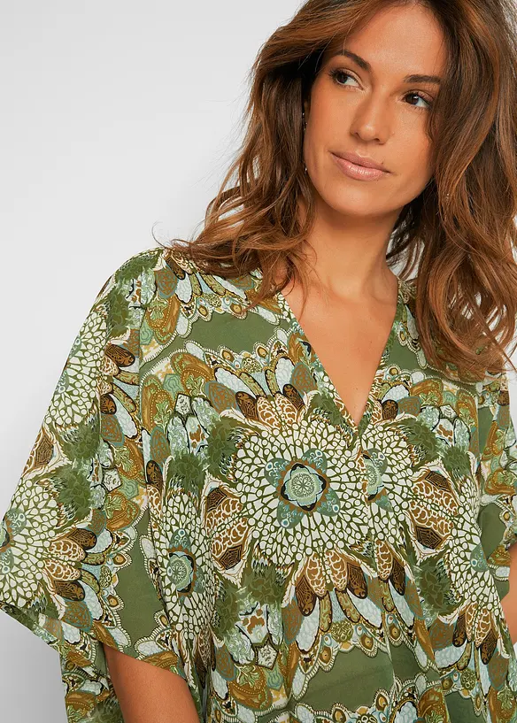 Oversized strandjurk van chiffon, bonprix