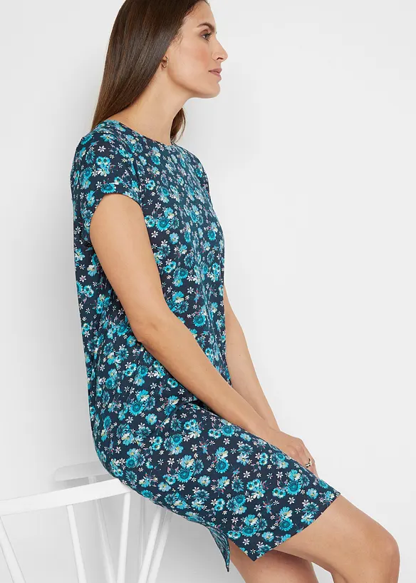 Shirtjurk van katoen met splitten opzij (set van 2), bonprix
