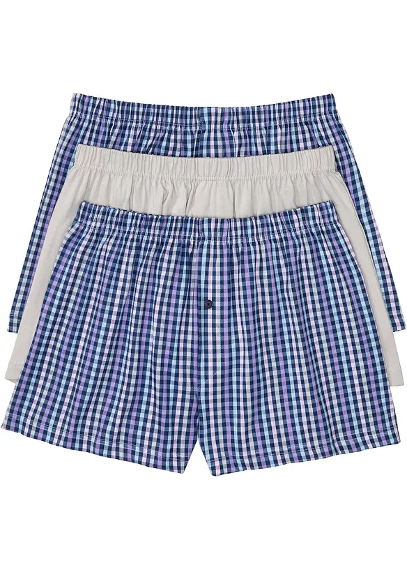 Wijde jersey boxershort met katoen (set van 3), bonprix