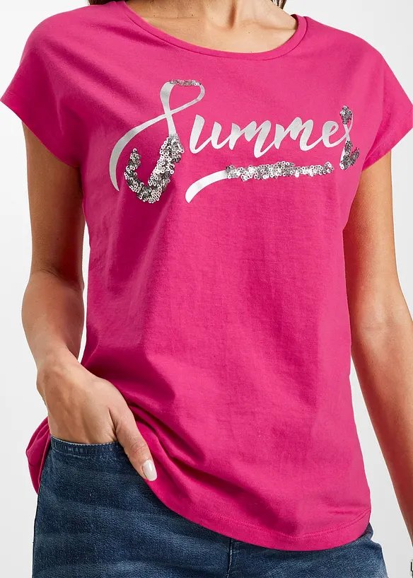 Shirt met pailletten, bonprix