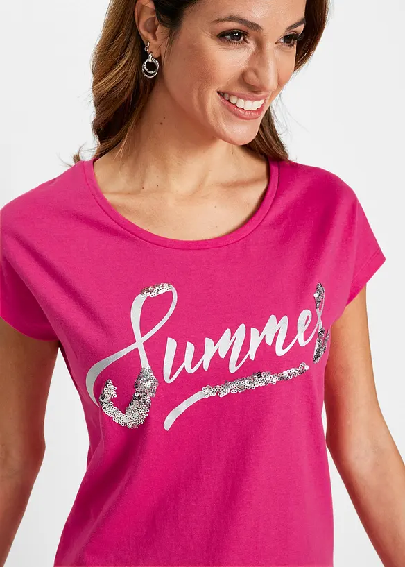Shirt met pailletten, bonprix