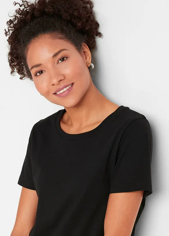 T-shirt van puur katoen (set van 2), bonprix