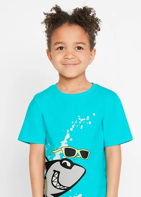 Kinderen T-shirt (set van 2) van biologisch katoen, bonprix