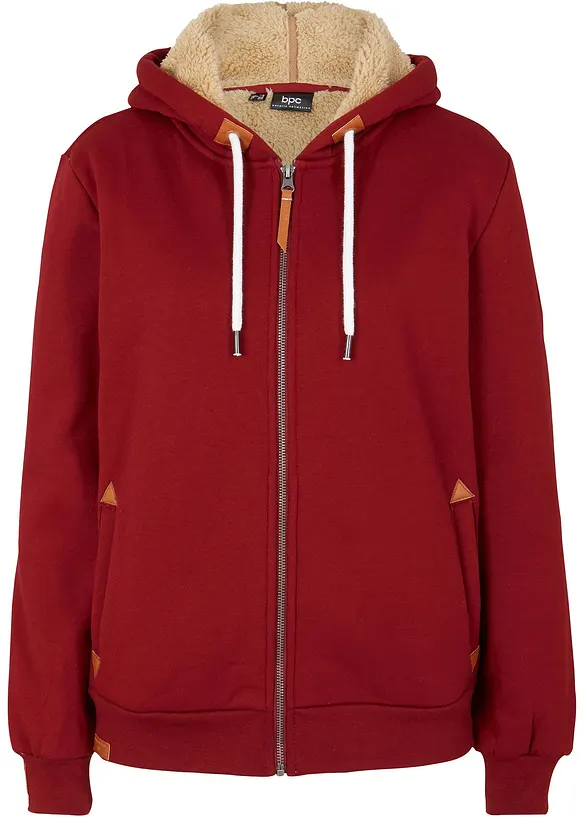 Sweatvest met teddy voering, bonprix