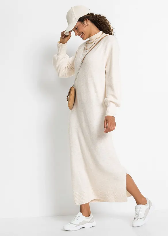 Gebreide oversized midi jurk, bonprix