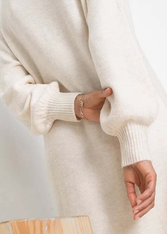 Gebreide oversized midi jurk, bonprix
