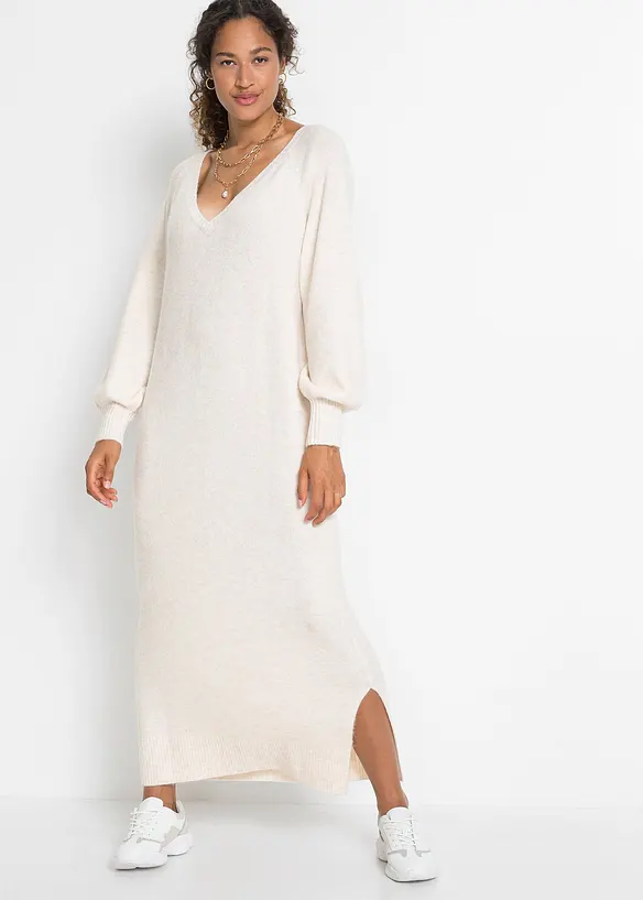 Gebreide oversized midi jurk, bonprix