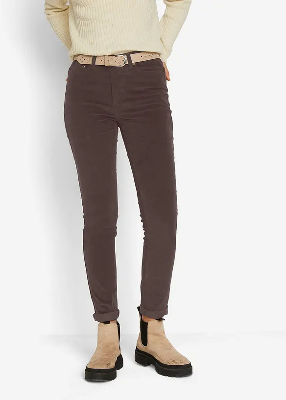 Skinny corduroy broek met stretch, bonprix