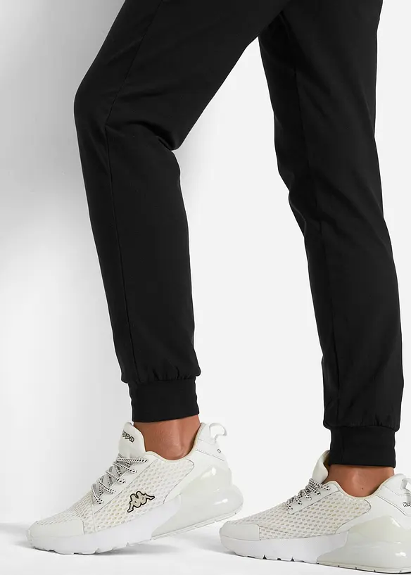 Joggingbroek van katoen met print, loose fit, bonprix
