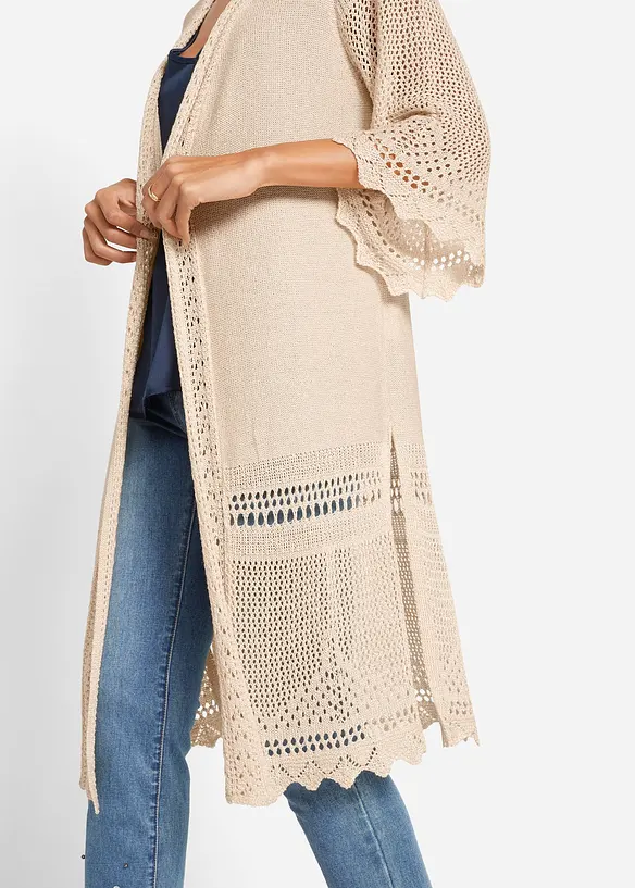 Lang vest van ajour, bonprix