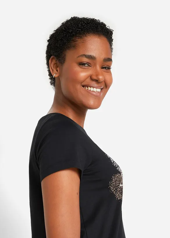 Katoenen shirt met hart van biologisch katoen, bonprix