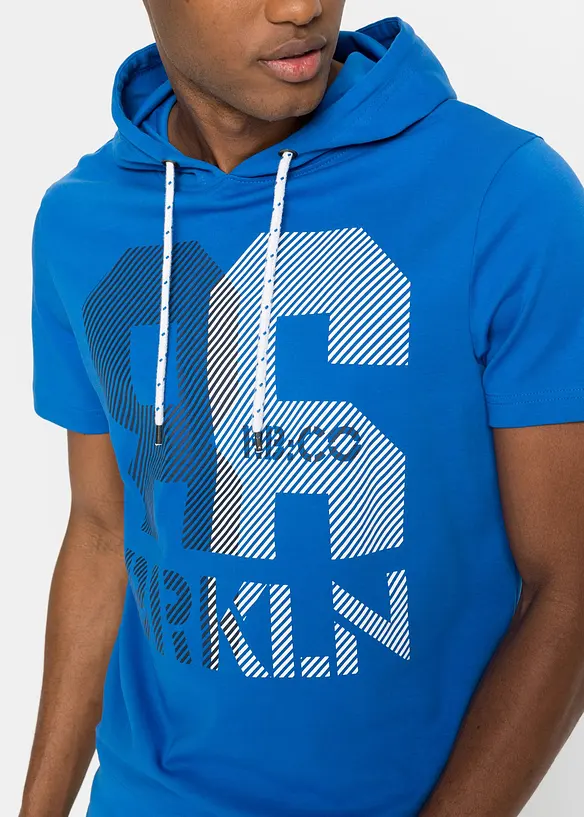 T-shirt met capuchon van dikke stof, bonprix