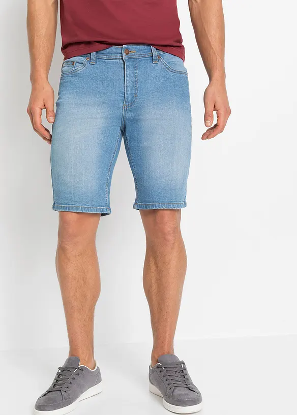 Stretch jeans bermuda, regular fit (set van 2), bonprix