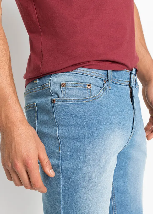 Stretch jeans bermuda, regular fit (set van 2), bonprix