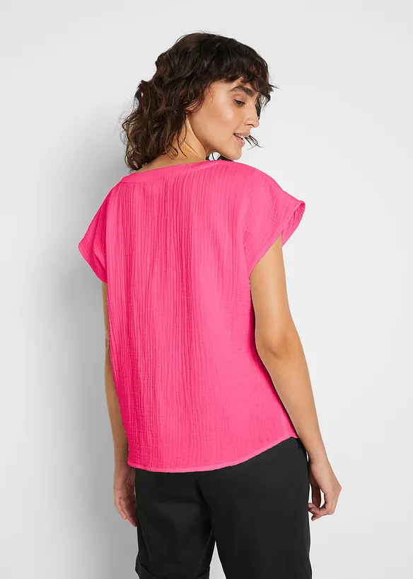 Mousseline blousetop van katoen, bonprix