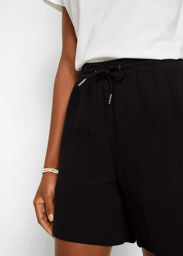 Mousseline short van katoen, bonprix